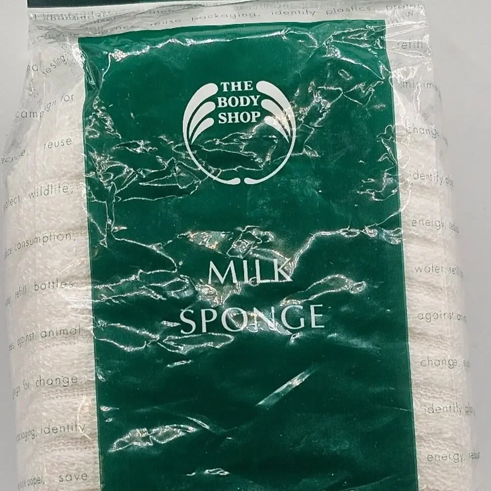 The Body Shop Milk Sponge Vintage White Bath‎ Sponge Made in Japan REF 7780 NEW